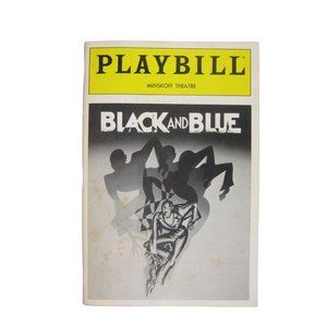 Black and Blue Playbill Minskoff Theatre March 1990 Ticket Carrie Smith Hopkins